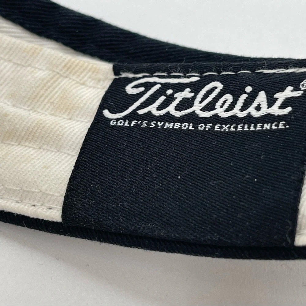 Titleist Pro V1 Footjoy Sun Visor Hat Cap Black & White One Size Adjustable